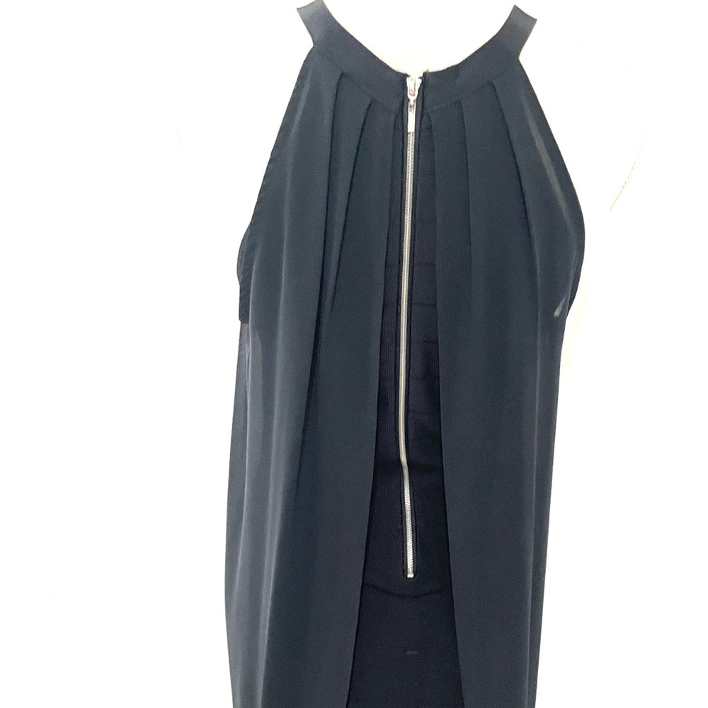 Venus Black Bandage Dress With Sexy Sheer Overlay! Like New! - Picture 5 of 13